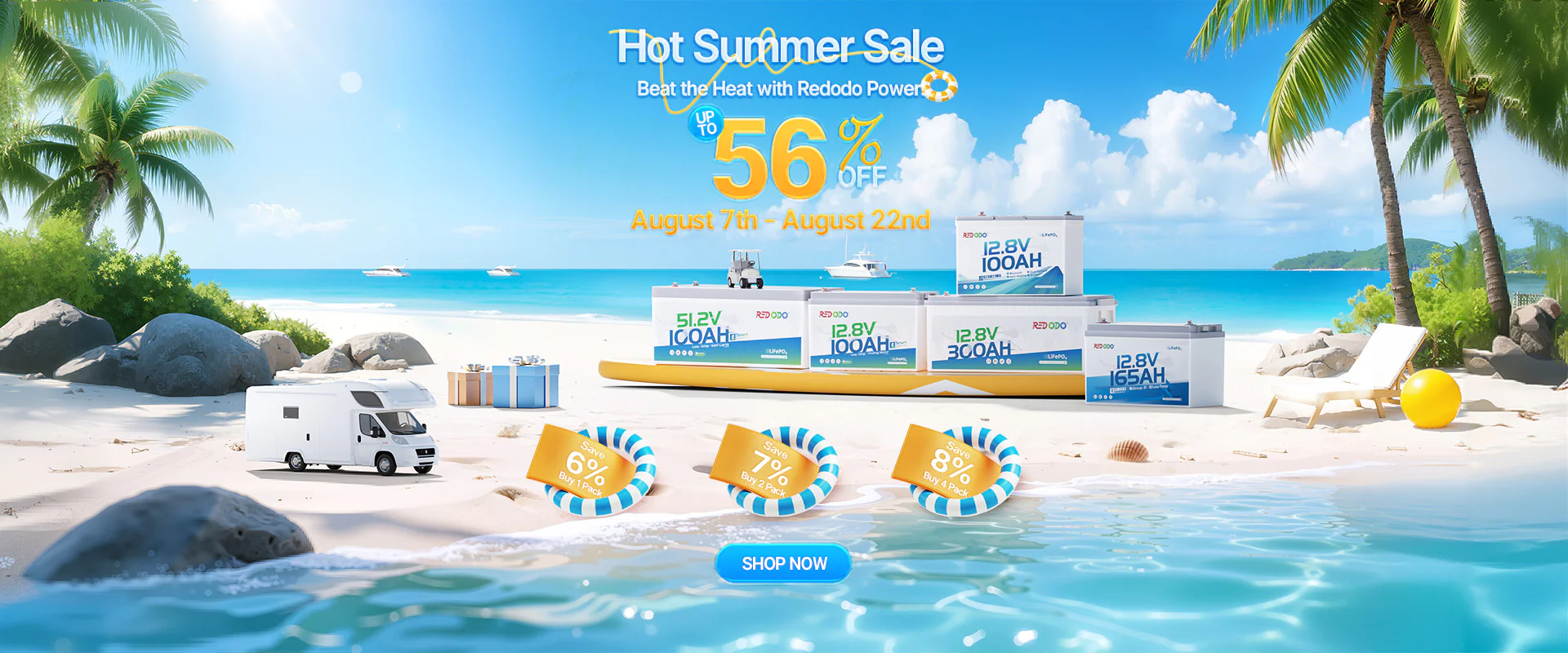 Redodo Summer Power-Up Promotion: August 7 – August 22!